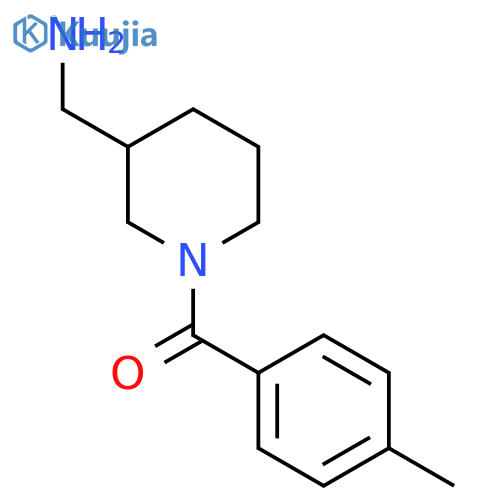 [1-(4-Methylbenzoyl)piperidin-3-yl]methanamine structure