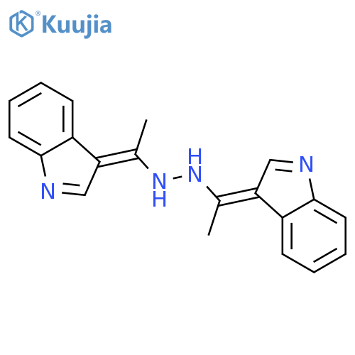 Ethanone,1-(1H-indol-3-yl)-, 2-[1-(1H-indol-3-yl)ethylidene]hydrazone structure