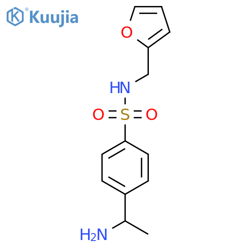 4-(1-aminoethyl)-N-(furan-2-yl)methylbenzene-1-sulfonamide structure