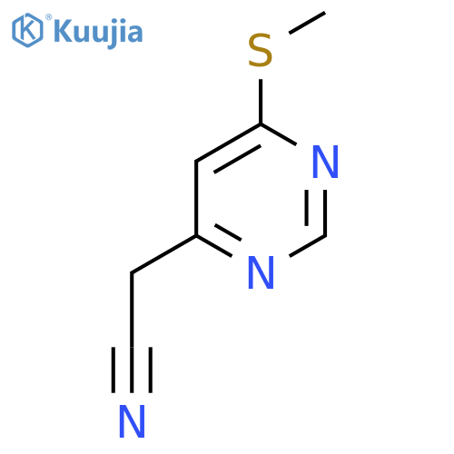 2-6-(methylsulfanyl)pyrimidin-4-ylacetonitrile structure