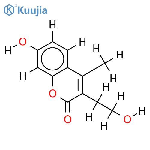 7-hydroxy-3-(2-hydroxyethyl)-4-methyl-2H-chromen-2-one structure