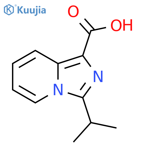 3-(propan-2-yl)imidazo[1,5-a]pyridine-1-carboxylic acid structure
