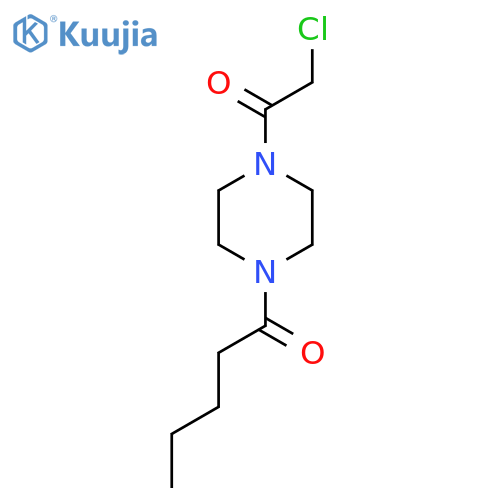 1-4-(2-chloroacetyl)piperazin-1-ylpentan-1-one structure