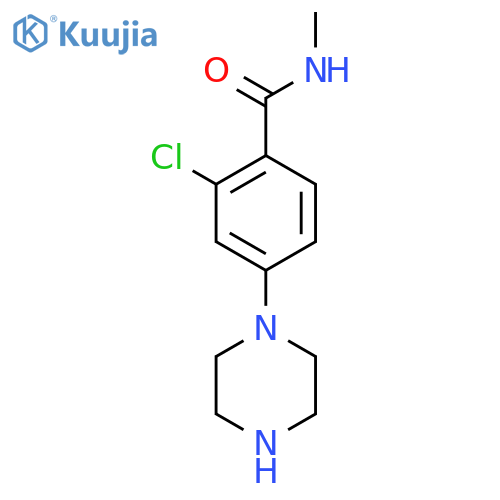 2-chloro-N-methyl-4-(piperazin-1-yl)benzamide structure