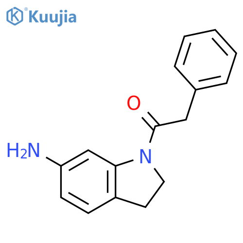 1-(6-amino-2,3-dihydro-1H-indol-1-yl)-2-phenylethan-1-one structure