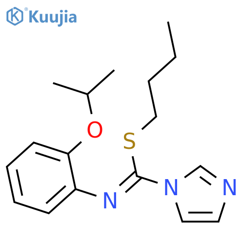 1H-Imidazole-1-carboximidothioic acid, N-[2-(1-methylethoxy)phenyl]-, butyl ester structure