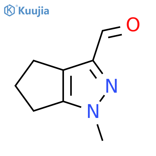 1-methyl-1H,4H,5H,6H-cyclopenta[c]pyrazole-3-carbaldehyde structure