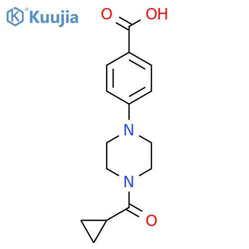 4-(4-Cyclopropanecarbonyl-piperazin-1-yl)-benzoic acid structure