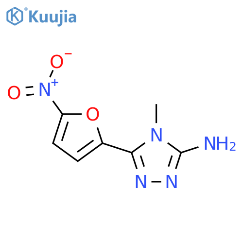 4H-1,2,4-Triazol-3-amine,4-methyl-5-(5-nitro-2-furanyl)- structure