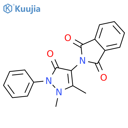 2-(1,5-dimethyl-3-oxo-2-phenyl-2,3-dihydro-1H-pyrazol-4-yl)-2,3-dihydro-1H-isoindole-1,3-dione structure