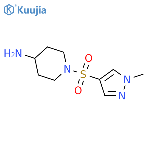 1-[(1-methyl-1H-pyrazol-4-yl)sulfonyl]piperidin-4-amine structure