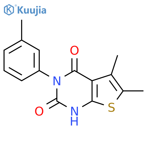 5,6-Dimethyl-3-(3-methylphenyl)thieno[2,3-d]pyrimidine-2,4(1H,3H)-dione structure