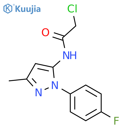 2-Chloro-N-1-(4-fluorophenyl)-3-methyl-1H-pyrazol-5-ylacetamide structure