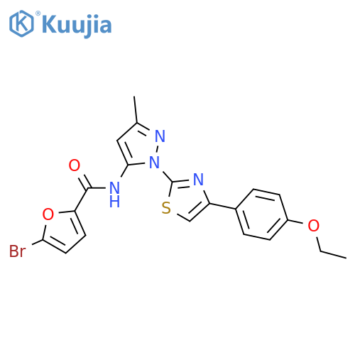 5-bromo-N-{1-[4-(4-ethoxyphenyl)-1,3-thiazol-2-yl]-3-methyl-1H-pyrazol-5-yl}furan-2-carboxamide structure