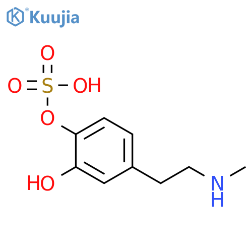 1,2-Benzenediol,4-[2-(methylamino)ethyl]-, 1-(hydrogen sulfate) structure