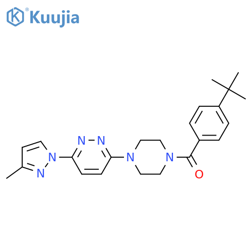 3-[4-(4-tert-butylbenzoyl)piperazin-1-yl]-6-(3-methyl-1H-pyrazol-1-yl)pyridazine structure