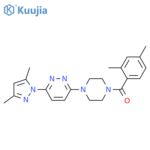 3-(3,5-dimethyl-1H-pyrazol-1-yl)-6-[4-(2,4-dimethylbenzoyl)piperazin-1-yl]pyridazine structure