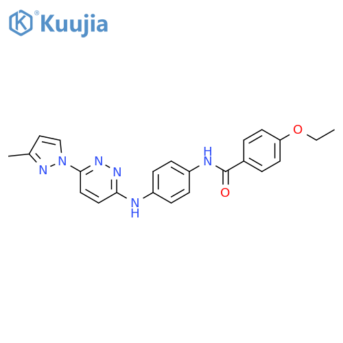 4-ethoxy-N-(4-{[6-(3-methyl-1H-pyrazol-1-yl)pyridazin-3-yl]amino}phenyl)benzamide structure
