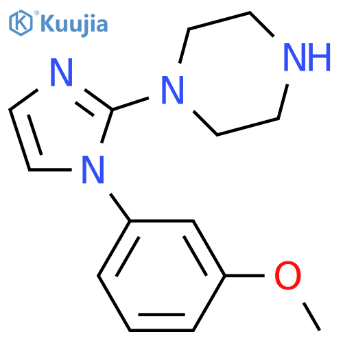 1-[1-(3-Methoxy-phenyl)-1H-imidazol-2-yl]-piperazine structure
