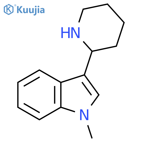 1-methyl-3-(piperidin-2-yl)-1H-indole structure