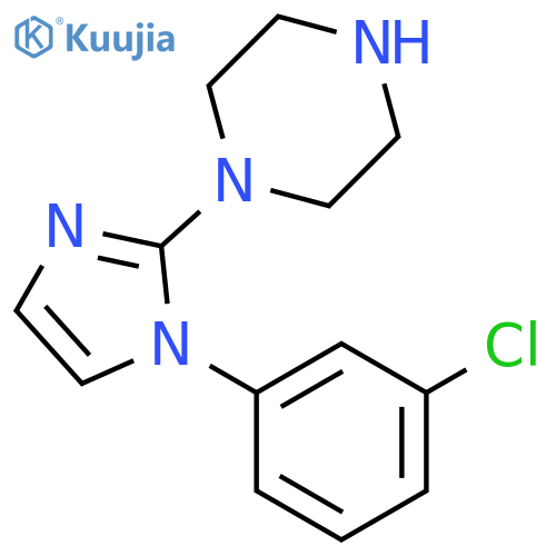 1-[1-(3-Chloro-phenyl)-1H-imidazol-2-yl]-piperazine structure