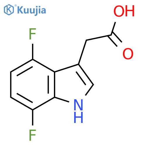 2-(4,7-Difluoro-1H-indol-3-yl)acetic acid structure