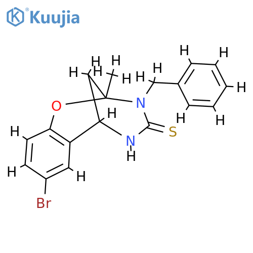 10-benzyl-4-bromo-9-methyl-8-oxa-10,12-diazatricyclo[7.3.1.0^{2,7}]trideca-2,4,6-triene-11-thione structure