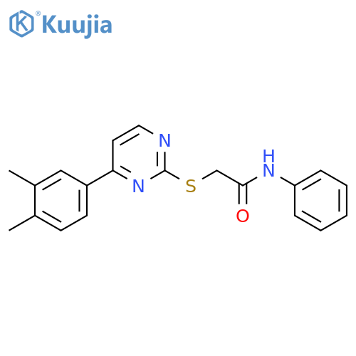 2-{[4-(3,4-dimethylphenyl)pyrimidin-2-yl]sulfanyl}-N-phenylacetamide structure