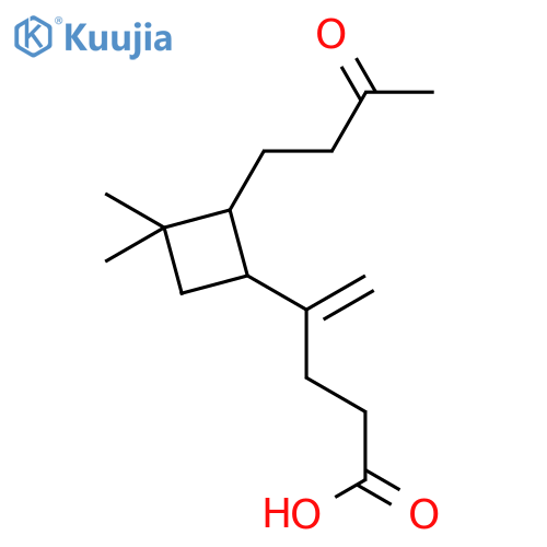 4-[3,3-dimethyl-2-(3-oxobutyl)cyclobutyl]-pent-4-enoic acid structure