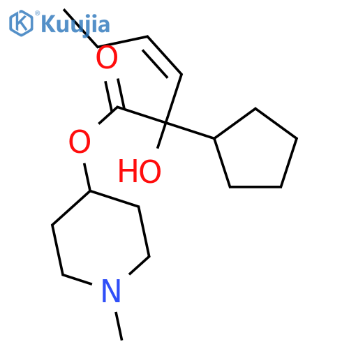 Cyclopentaneaceticacid, a-1-butenyl-a-hydroxy-, 1-methyl-4-piperidinylester, (Z)- (9CI) structure