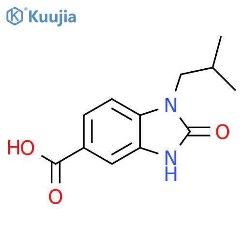 1-(2-Methylpropyl)-2-oxo-3H-benzimidazole-5-carboxylic acid structure