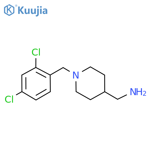 {1-[(2,4-dichlorophenyl)methyl]piperidin-4-yl}methanamine structure