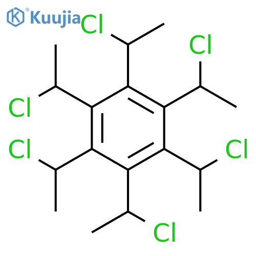 Benzene, hexakis(1-chloroethyl)- structure