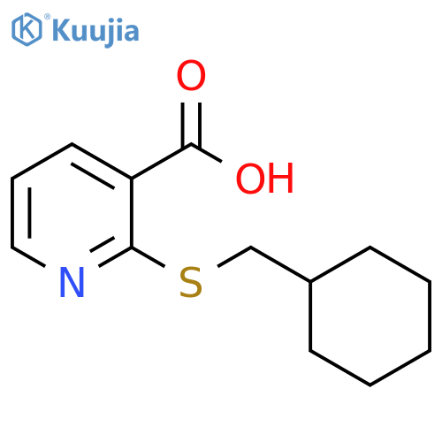 2-[(cyclohexylmethyl)sulfanyl]pyridine-3-carboxylic acid structure