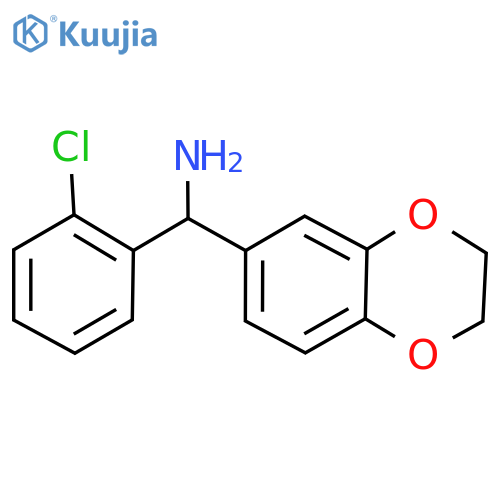 (2-Chlorophenyl)(2,3-dihydro-1,4-benzodioxin-6-yl)methanamine structure
