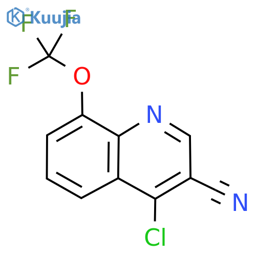 4-Chloro-8-(trifluoromethoxy)quinoline-3-carbonitrile structure