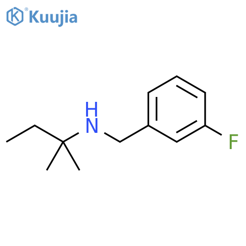 (3-fluorophenyl)methyl(2-methylbutan-2-yl)amine structure
