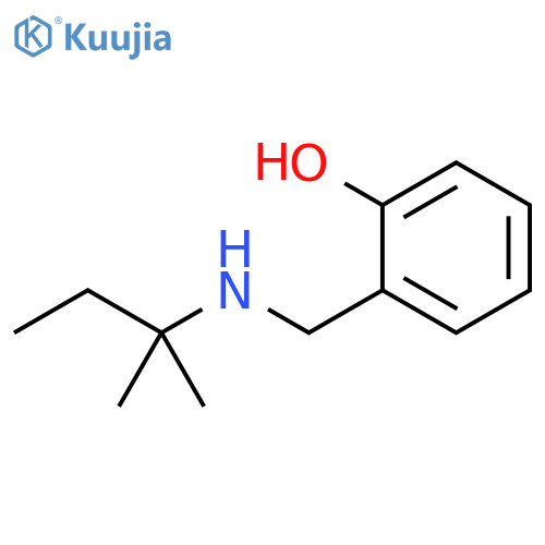 2-{(2-methylbutan-2-yl)aminomethyl}phenol structure