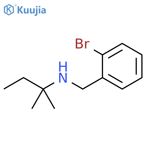 (2-bromophenyl)methyl(2-methylbutan-2-yl)amine structure