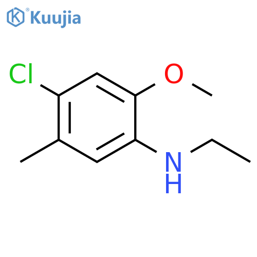 4-chloro-N-ethyl-2-methoxy-5-methylaniline structure