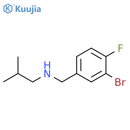 (3-bromo-4-fluorophenyl)methyl(2-methylpropyl)amine structure