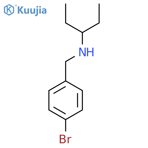 [(4-Bromophenyl)methyl](pentan-3-yl)amine structure