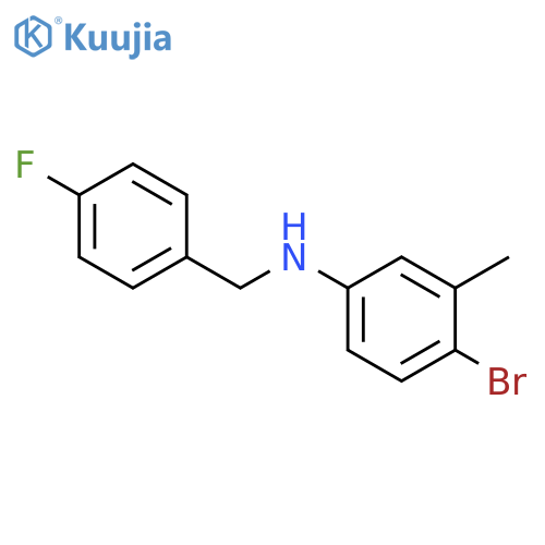 4-Bromo-N-(4-fluorobenzyl)-3-methylaniline structure