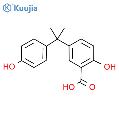 2-Hydroxy-5-2-(4-hydroxyphenyl)propan-2-ylbenzoic Acid structure