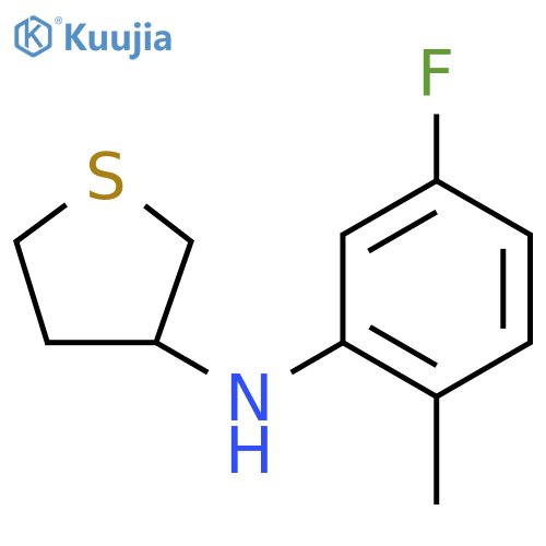 N-(5-fluoro-2-methylphenyl)thiolan-3-amine structure