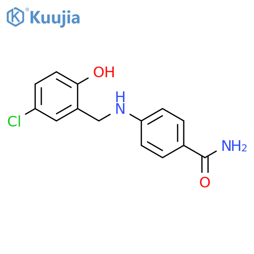4-[(5-chloro-2-hydroxybenzyl)amino]benzamide structure