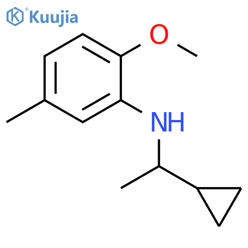 N-(1-cyclopropylethyl)-2-methoxy-5-methylaniline structure