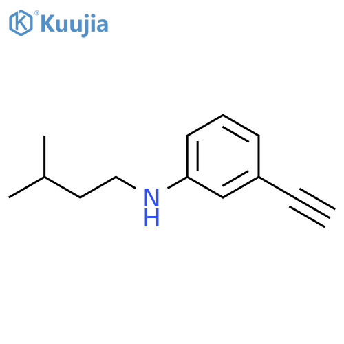 3-ethynyl-N-(3-methylbutyl)aniline structure