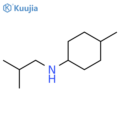 4-methyl-N-(2-methylpropyl)cyclohexan-1-amine structure