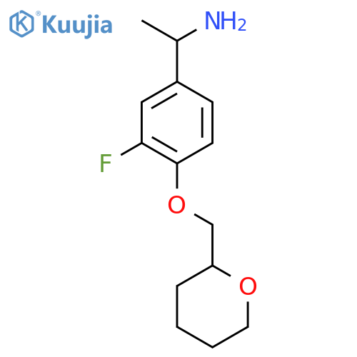 1-3-Fluoro-4-(oxan-2-ylmethoxy)phenylethan-1-amine structure